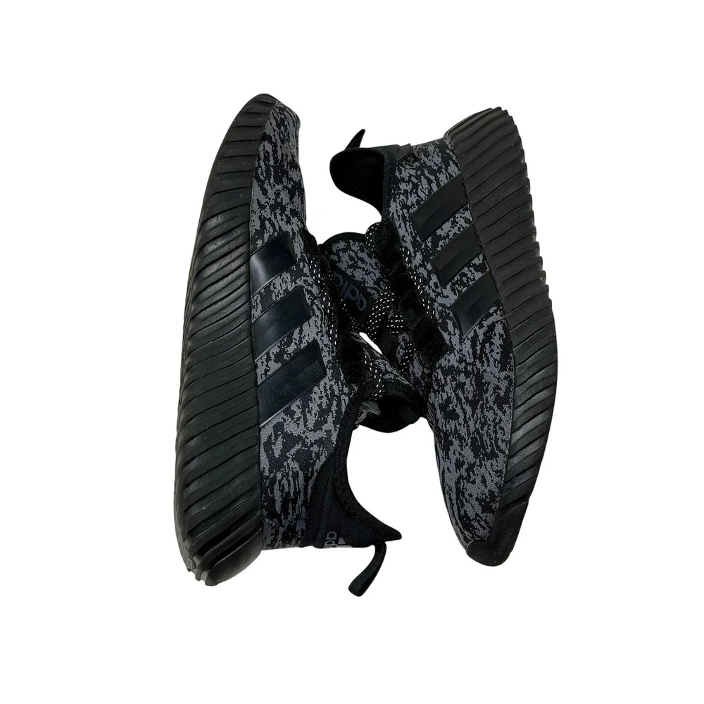 Adidas Kaptir Men's Sz 8.5 Grey Black Digital Camo Knit Running Shoes PWJ 001004